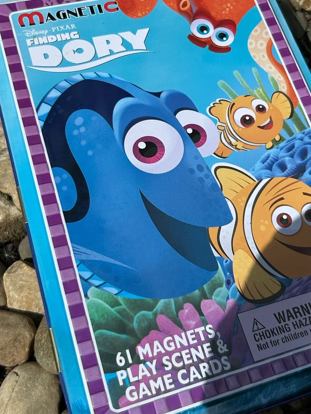 🩶5/$30 Disney Finding Dory Travel Activity Magnetic Tin & Game Card Travel Set